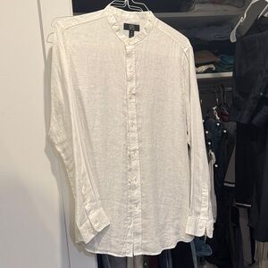 Club Room White Linen Shirt